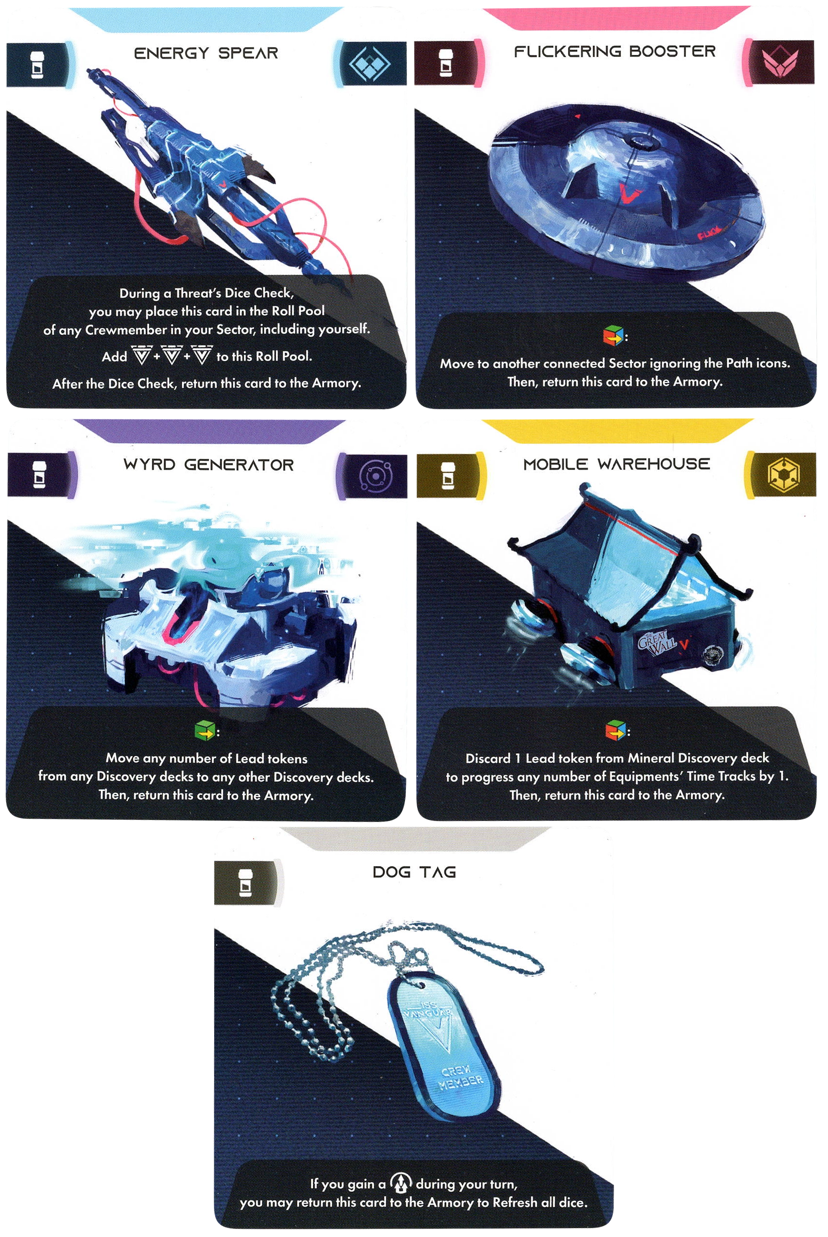 ISS Vanguard: Equipment Promo Cards